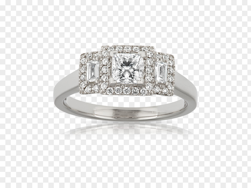 Wedding Ring Silver Diamond PNG