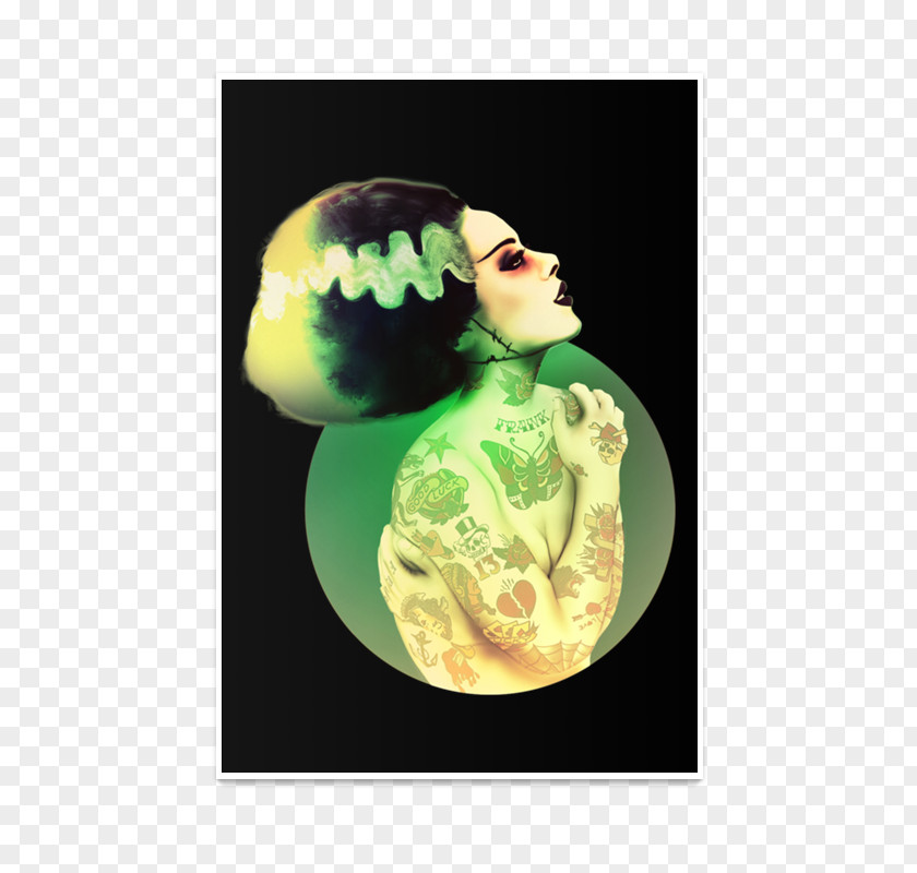 Bride Of Frankenstein Monster Art Lowbrow PNG