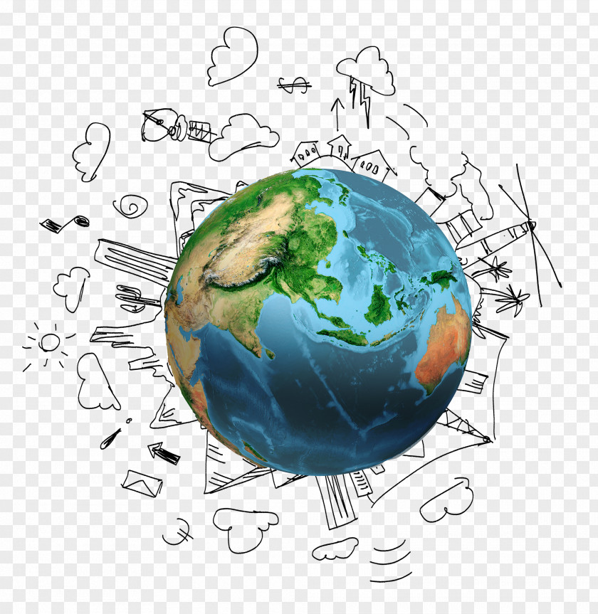 Earth Drawing Pencil Sketch PNG