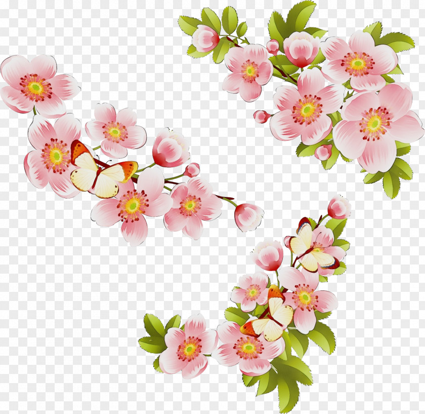 Artificial Flower Cut Flowers Cherry Blossom PNG