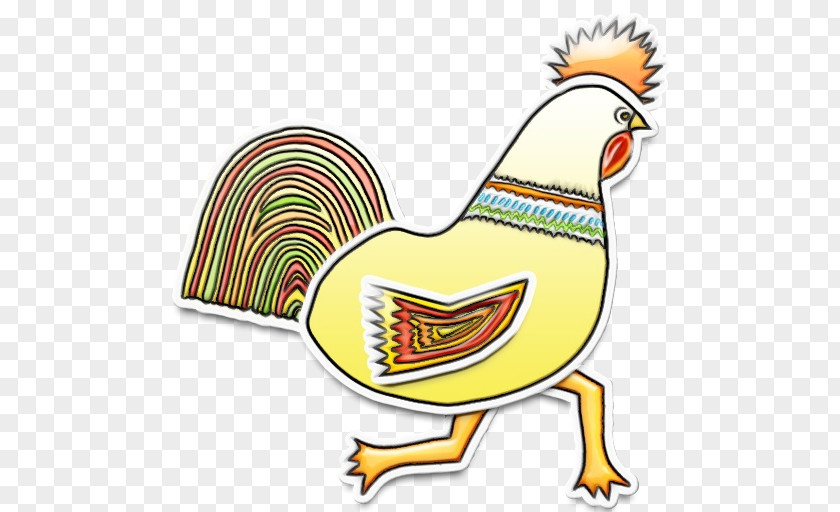 Yellow Beak Chicken Bird Rooster Clip Art Cartoon PNG