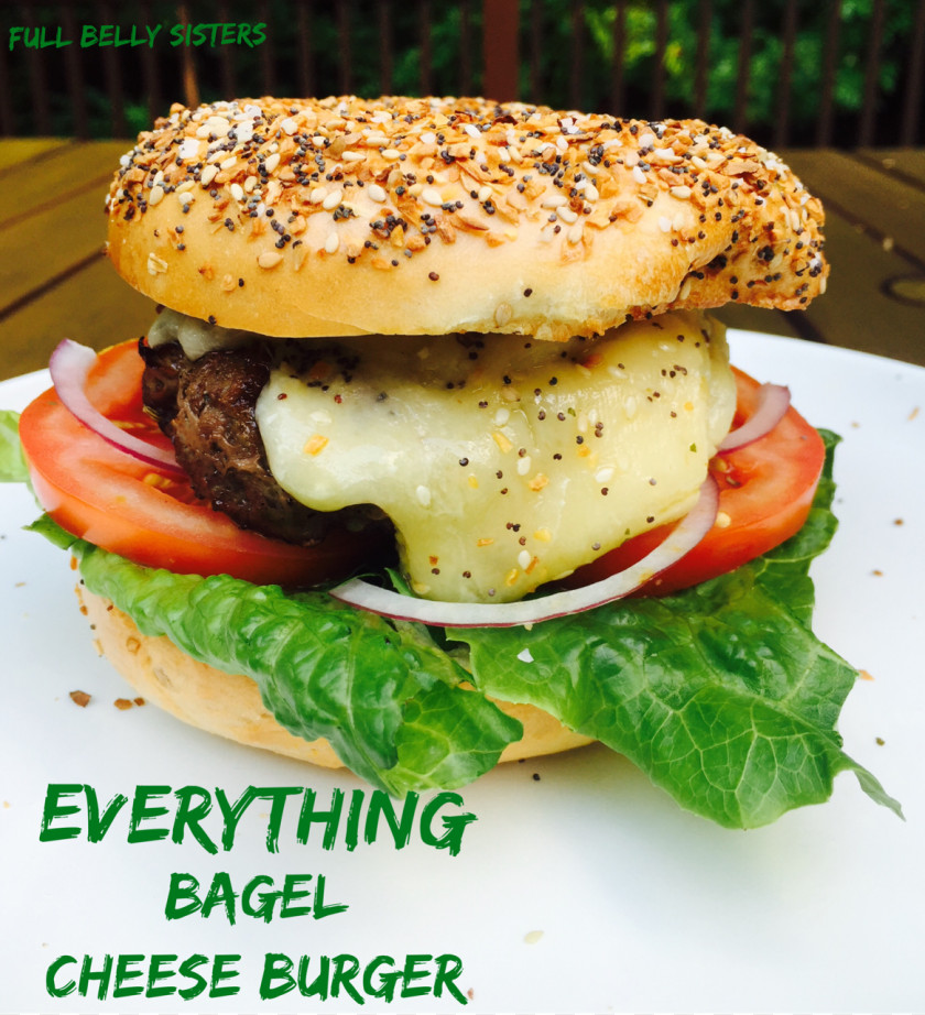 Bagel Cheeseburger Hamburger Breakfast Sandwich Buffalo Burger Veggie PNG