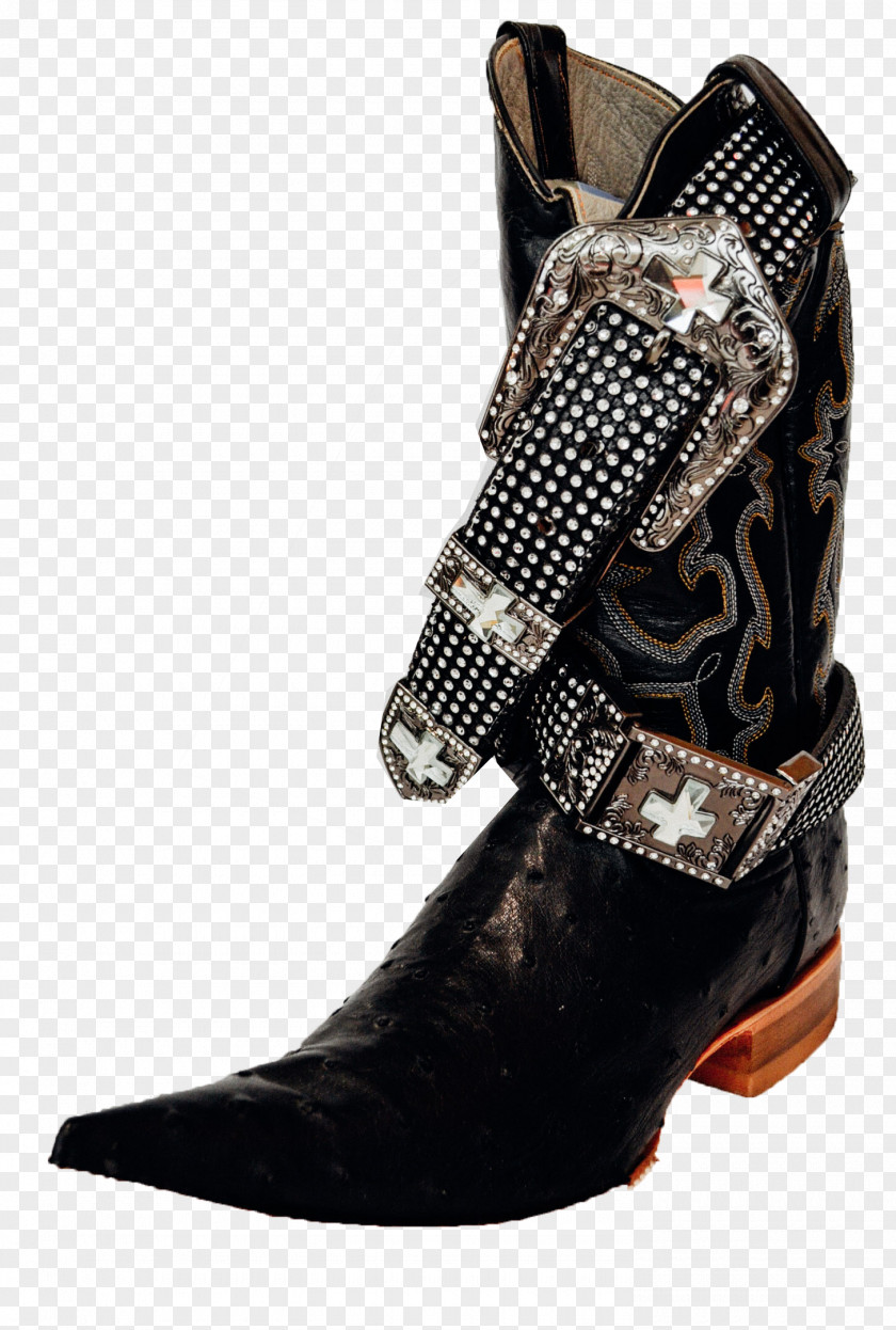 Boot Cowboy High-heeled Shoe Leather PNG
