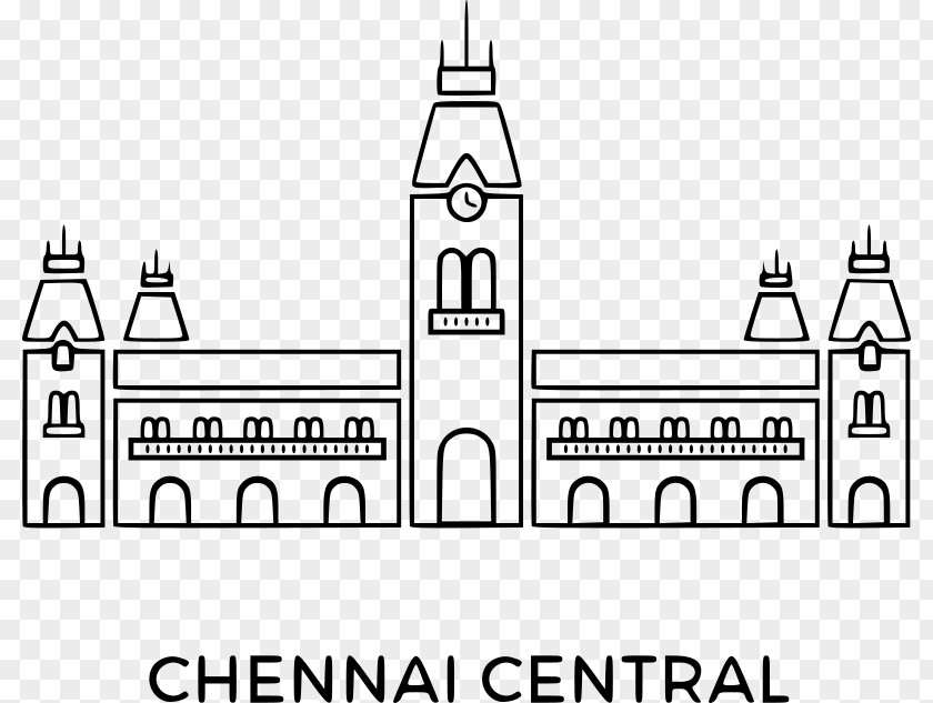Central Chennai Railway Station Madras Miscellany Clip Art PNG