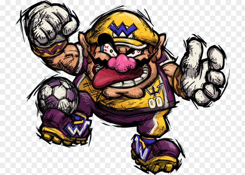 Mario Strikers Charged Super GameCube Wario PNG