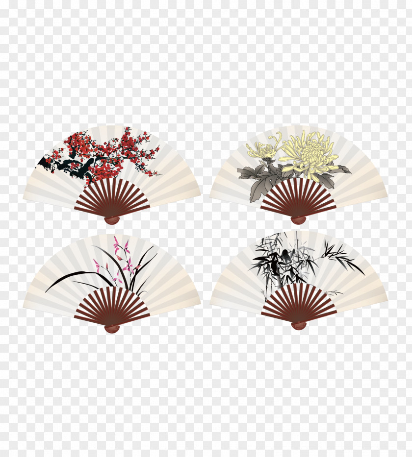 Vector Plum Chrysanthemum Fan Art Royalty-free Clip PNG