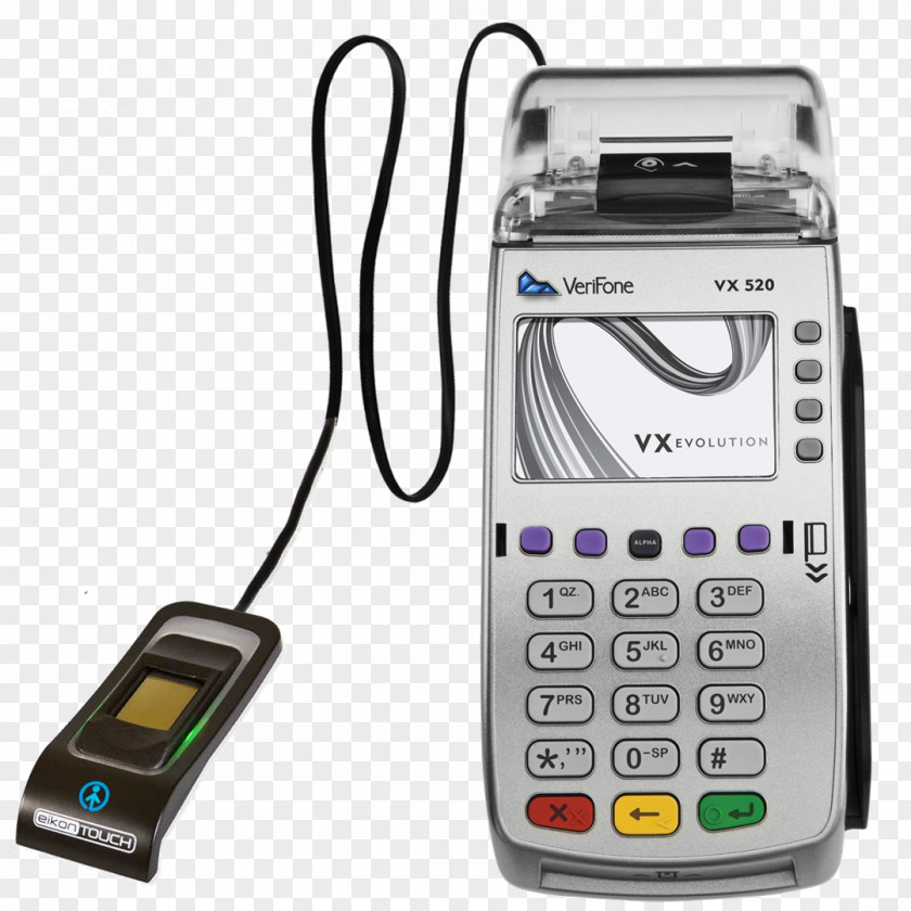 Credit Card EMV Point Of Sale Payment Terminal Verifone Vx520 Dual Comm Machine With Smart Reader PNG