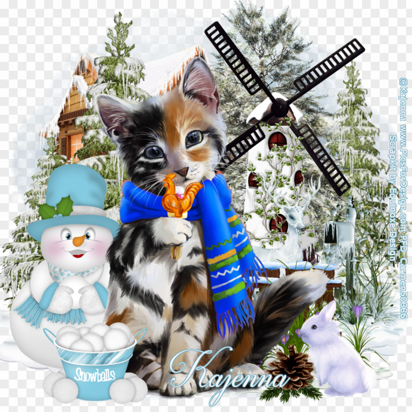 Kitten Christmas Ornament Whiskers PNG