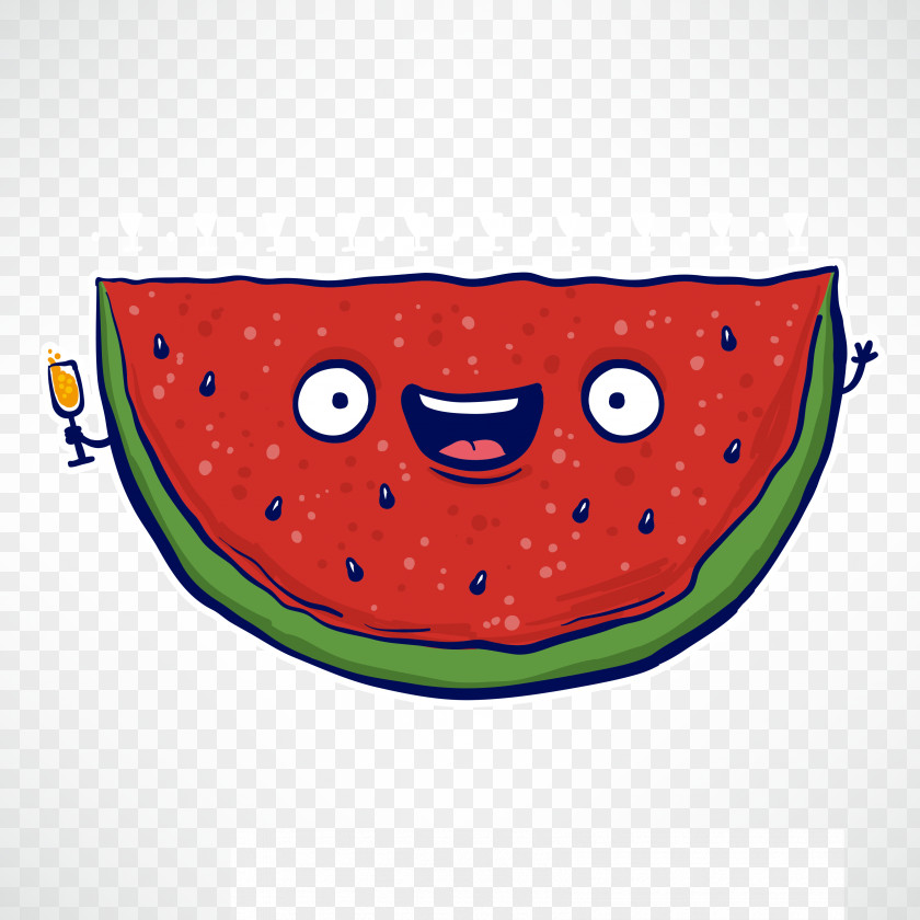 Watermelon Cartoon Poster PNG