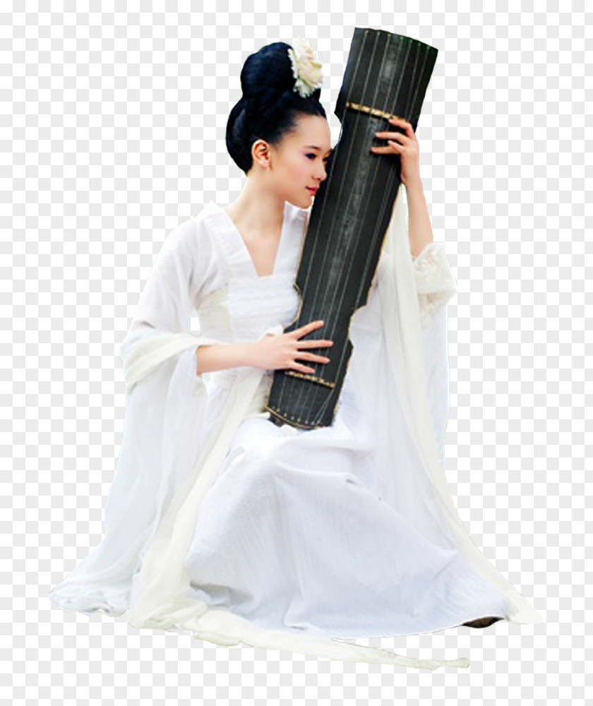 Autocad Guzheng Guqin Costume Drama Blooper Wedding Dress PNG