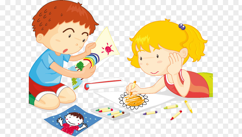 Child Cartoon Drawing Learning PNG