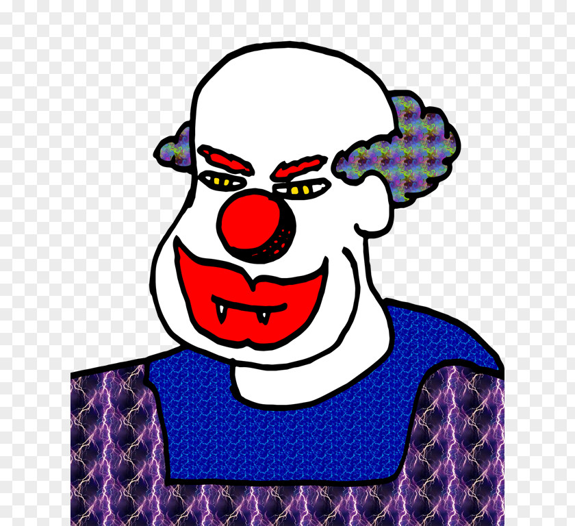 Creepy Clown Headgear Character Clip Art PNG