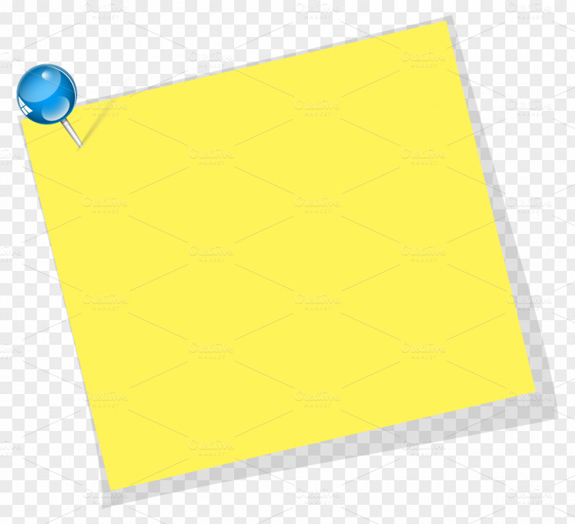 Sticky Note Paper Material Rectangle Yellow PNG