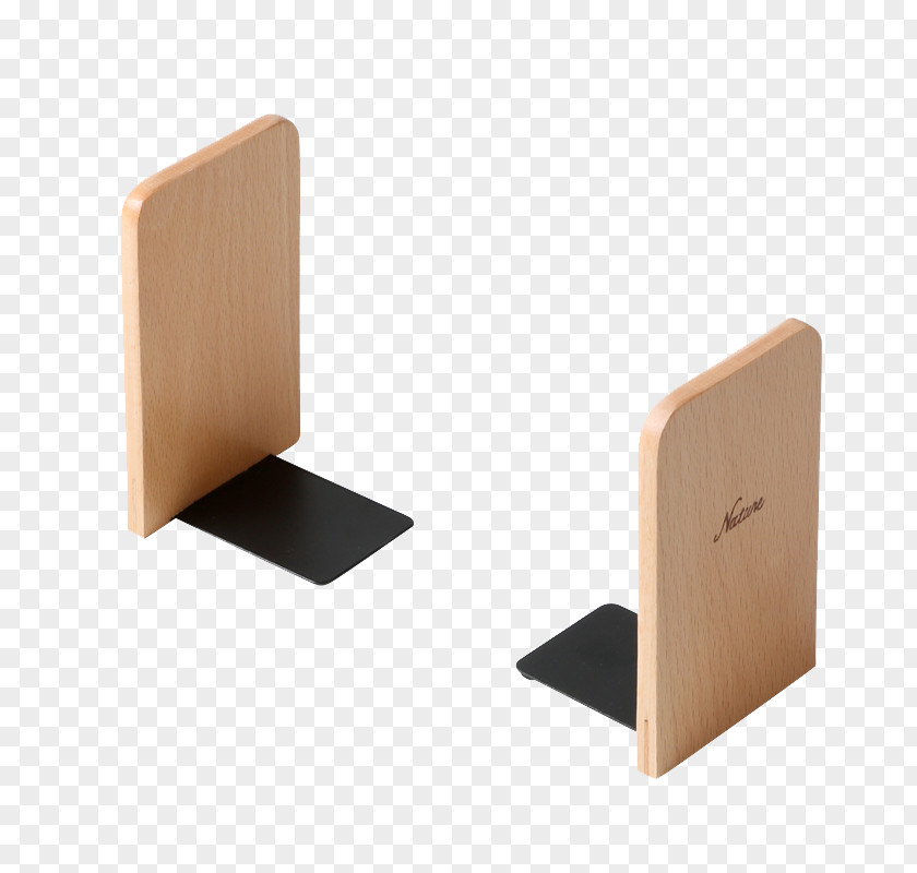 A Pair Of Solid Wood Shelves Table Bookcase Shelf Bookend PNG