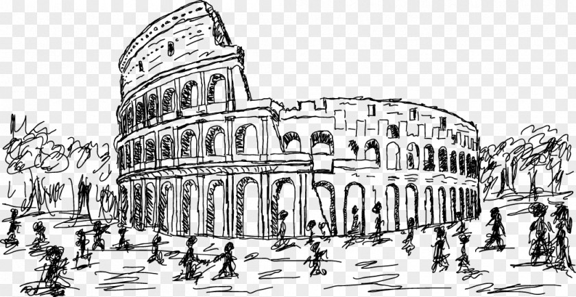 Colosseum Artwork Drawing Stock Illustration Clip Art PNG