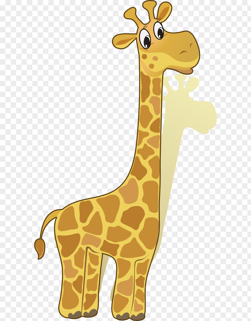 Hand-painted Giraffe Baby Giraffes Infant Mother Clip Art PNG