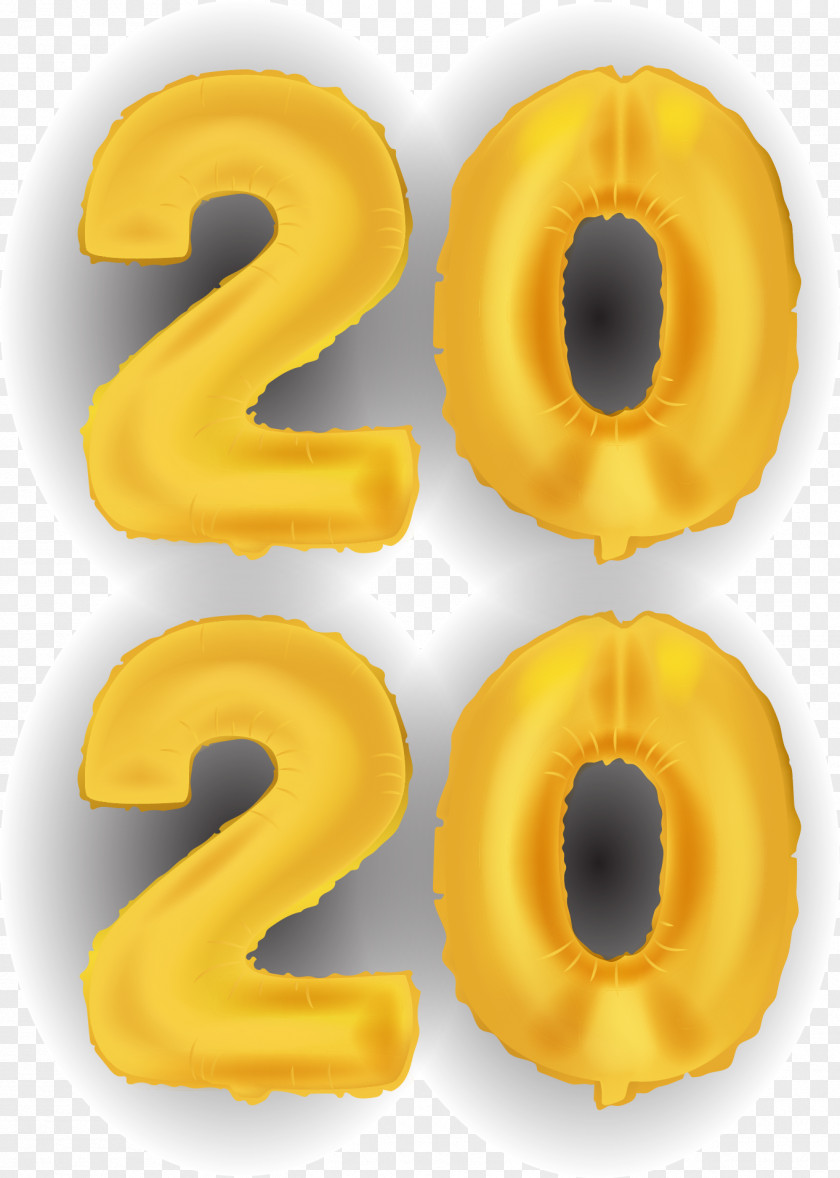 Number Symbol 2020 Happy New Year PNG