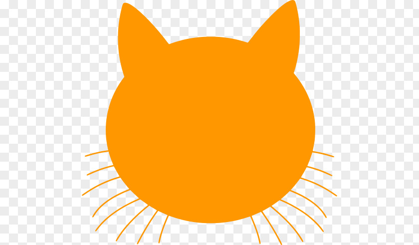Orange Yellow Cat Silhouette PNG