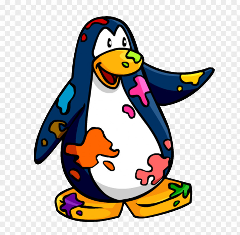 Club Penguins Penguin Color Red Yellow PNG