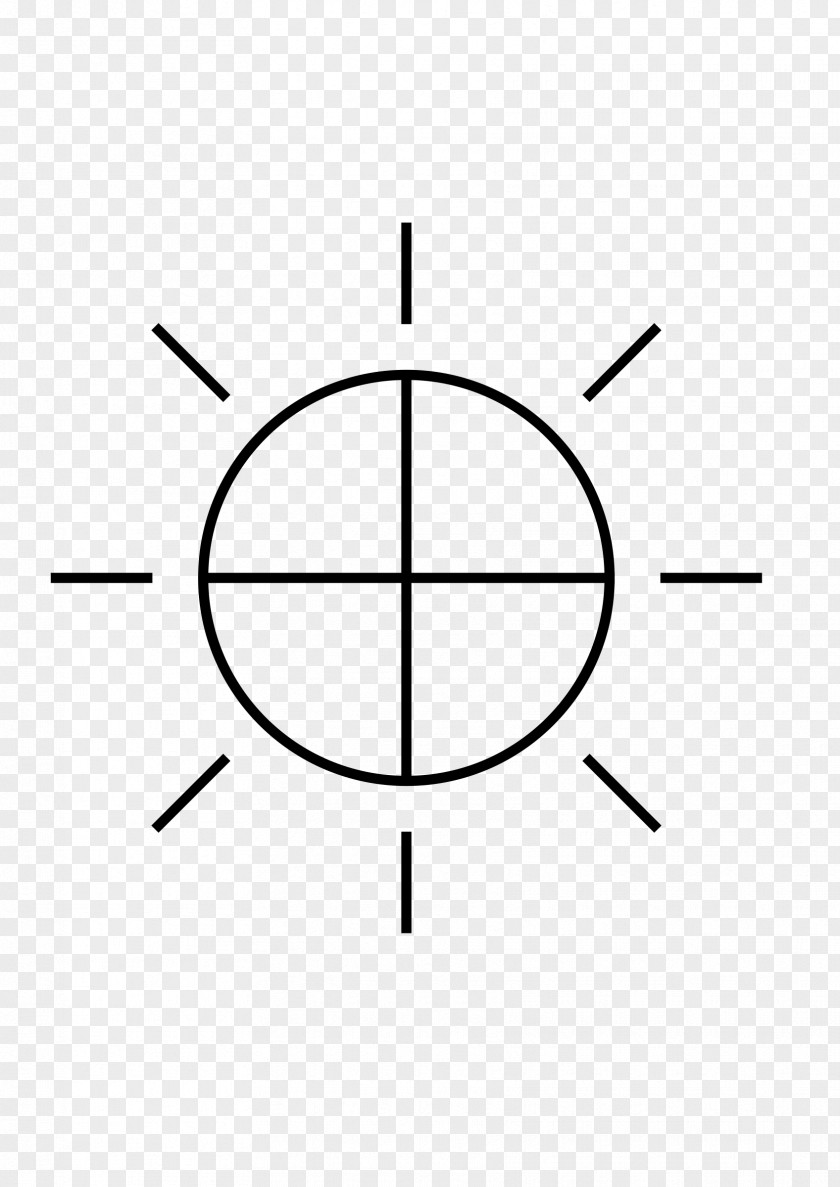 Crosshair Solar Symbol Zeus Sign Clip Art PNG