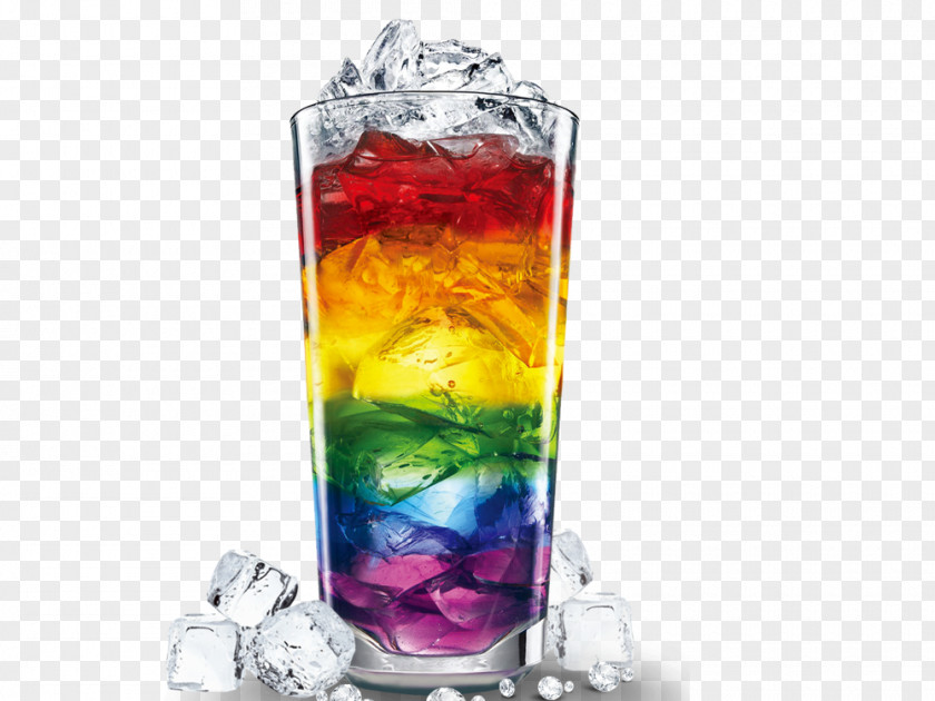 Ice Cubes And Colorful Drinks Cocktail Sangria Soft Drink Rum Rainbow Cookie PNG