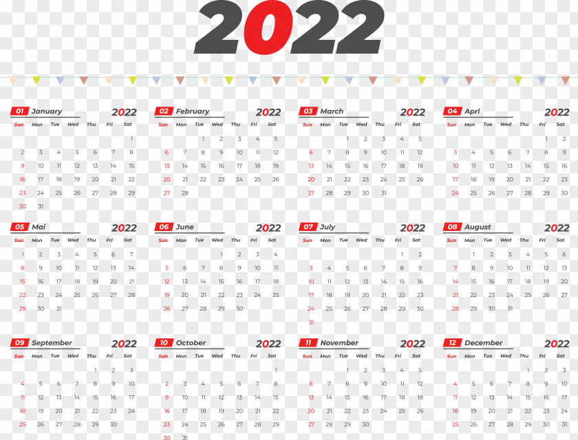 2022 Yeary Calendar 2022 Calendar PNG