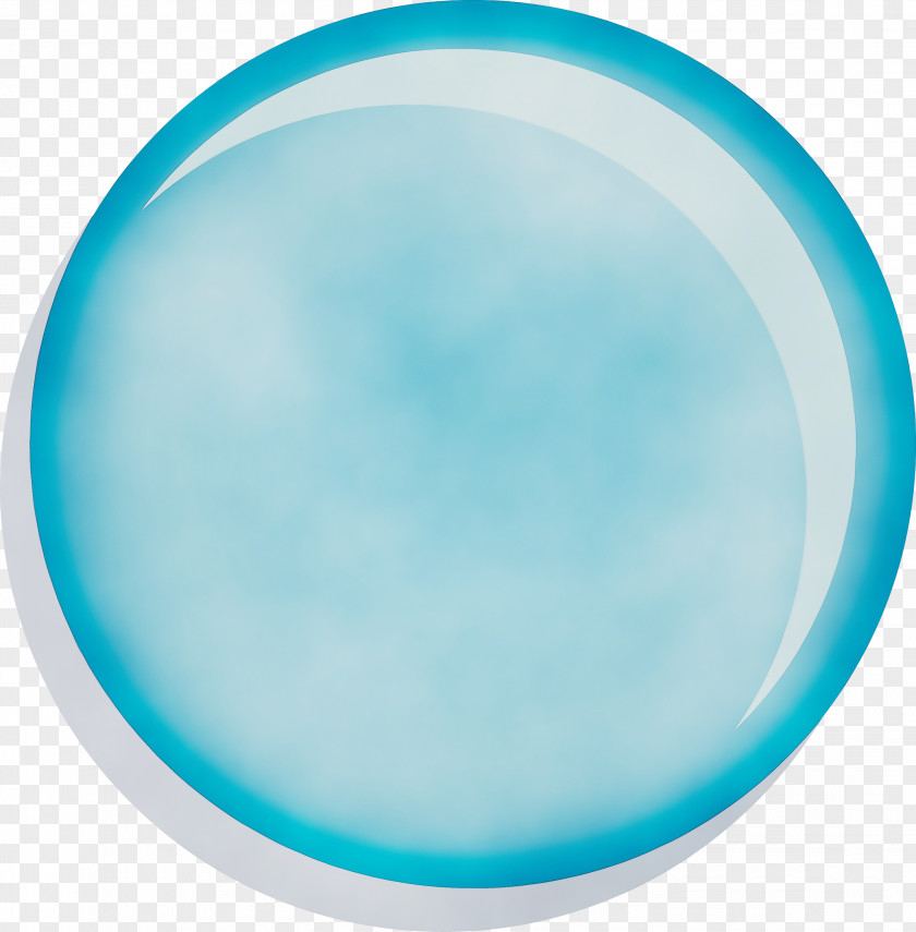 Aqua Blue Turquoise Circle PNG