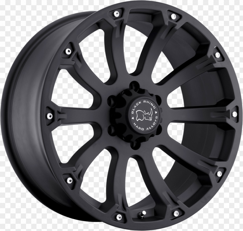 Black Rhinoceros Car Wheel Tire PNG