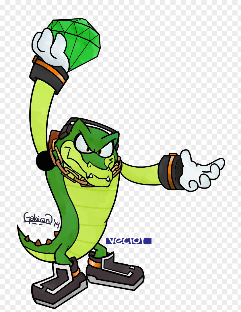 Emerald Vector The Crocodile Espio Chameleon Art Chaotix Detective Agency PNG