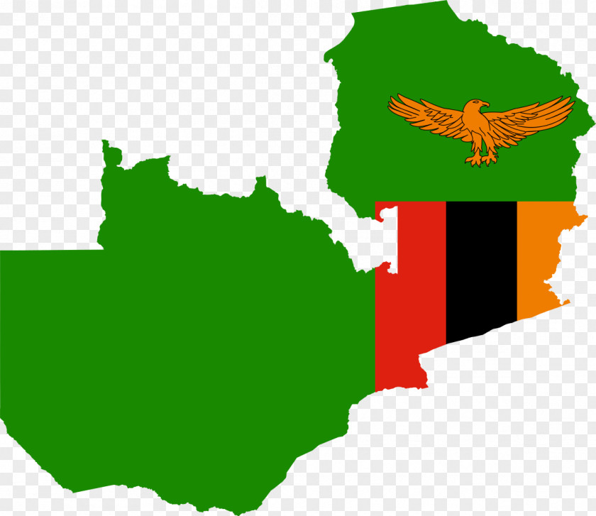 Flag Country Of Zambia Map PNG