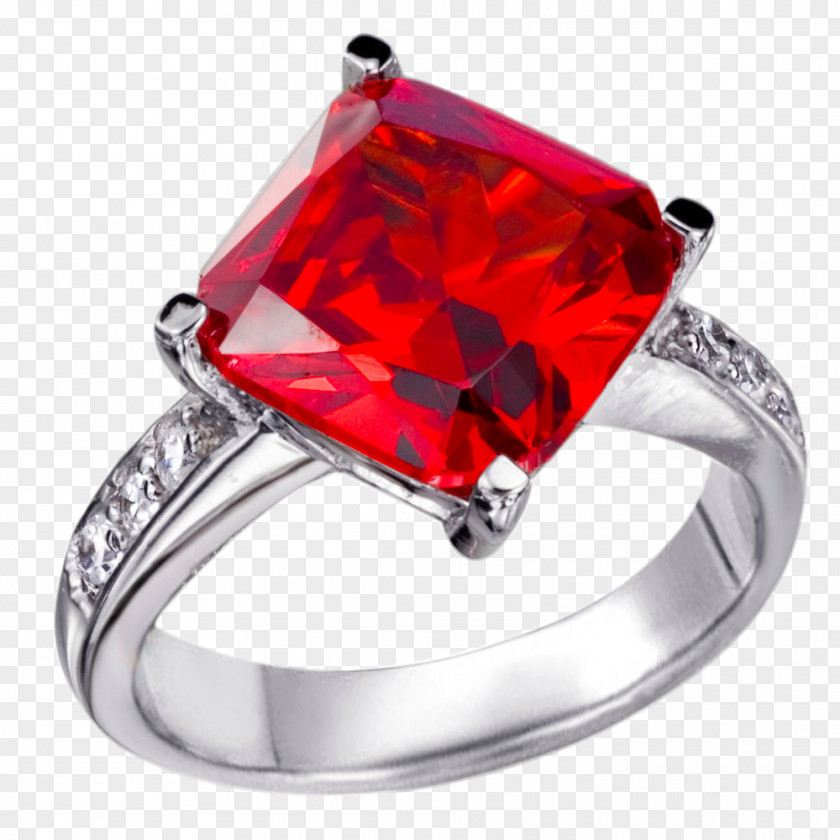 Inlaid Ruby ​​ring Ring Diamond Jewellery PNG