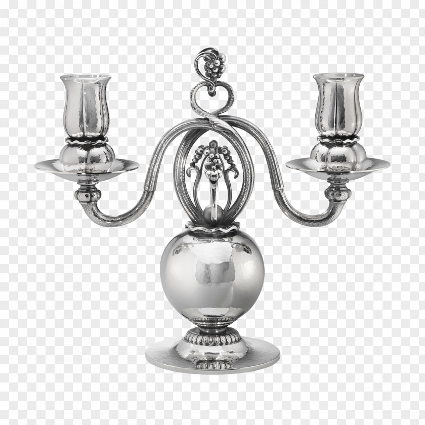 Silver Household Candelabra Georg Jensen A/S Candlestick PNG
