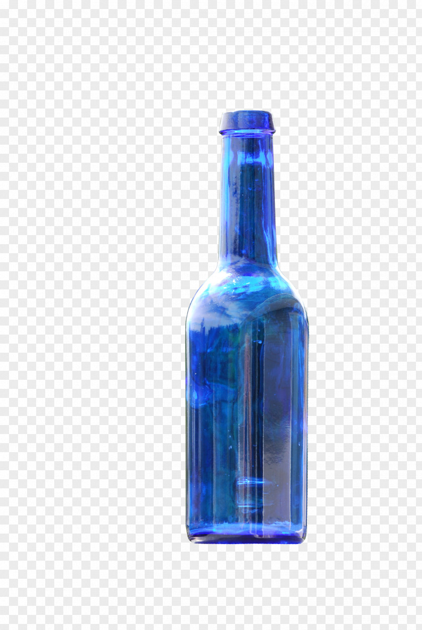 Beer Glass Bottle Cobalt Blue PNG