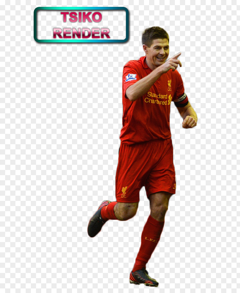 Steven Gerrard Soccer Player Pixel Art Drawing PNG