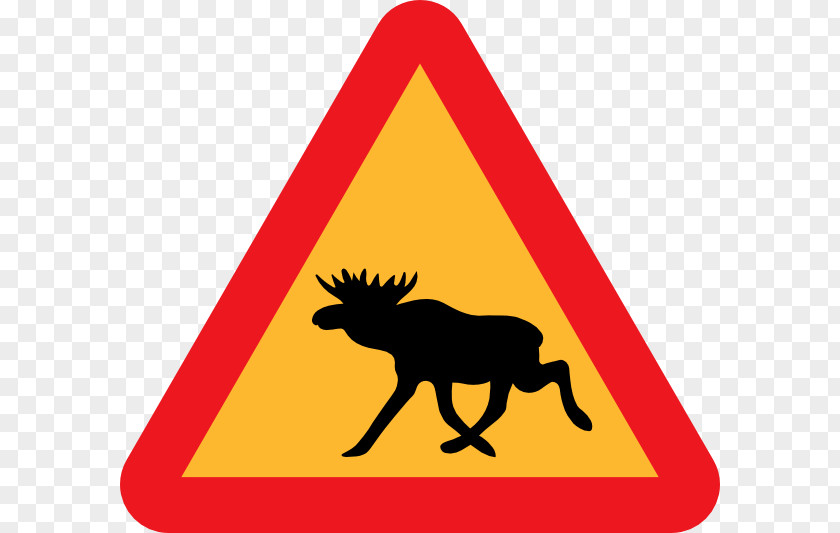 Deer Moose Traffic Sign Warning Road Signs In Singapore Sweden PNG