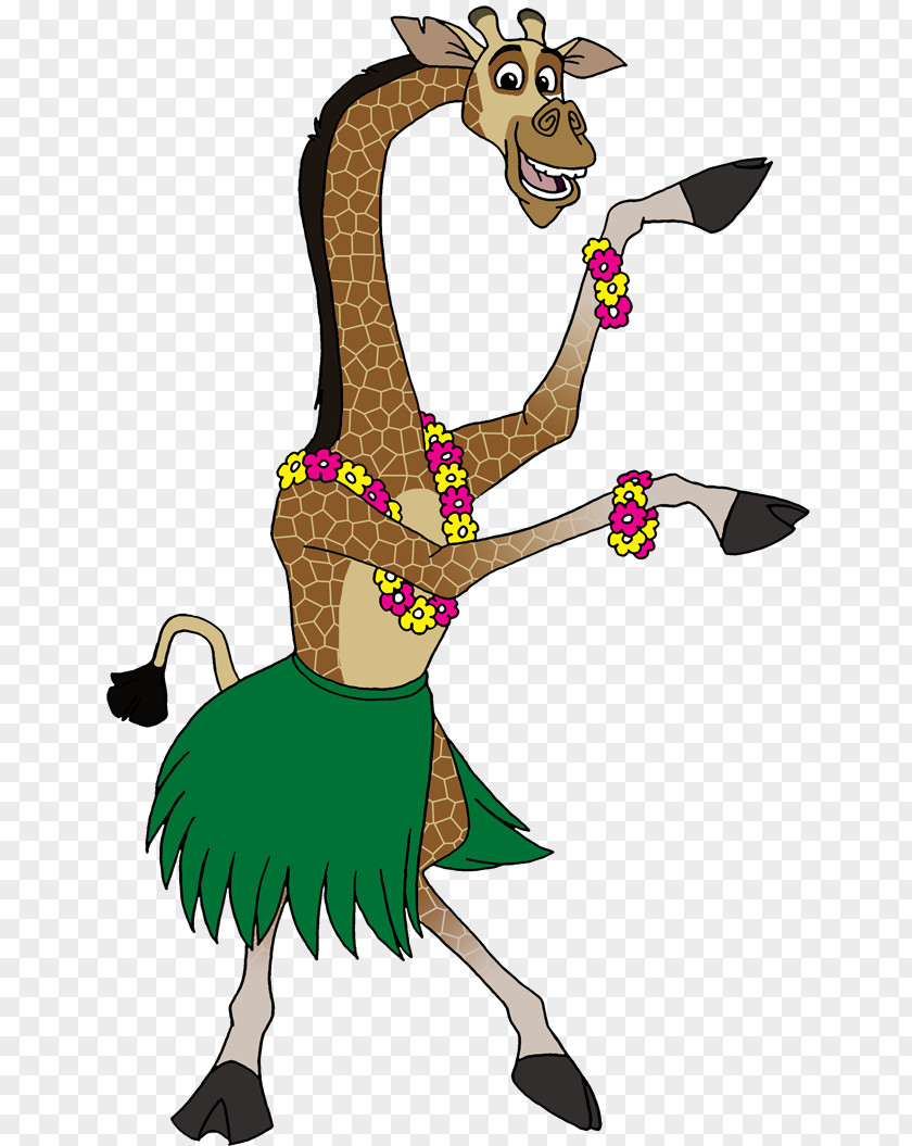 Germ Cartoons Melman Giraffe Hula Dance Clip Art PNG