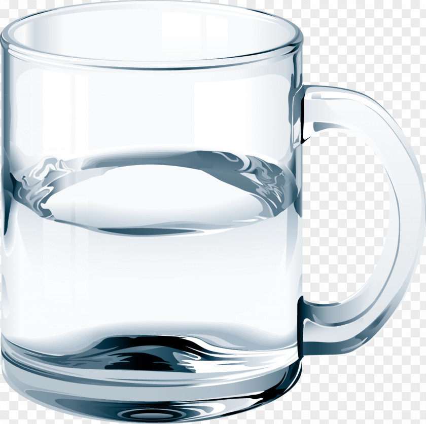 Hand Painted White Glass Cup Water Royalty-free PNG
