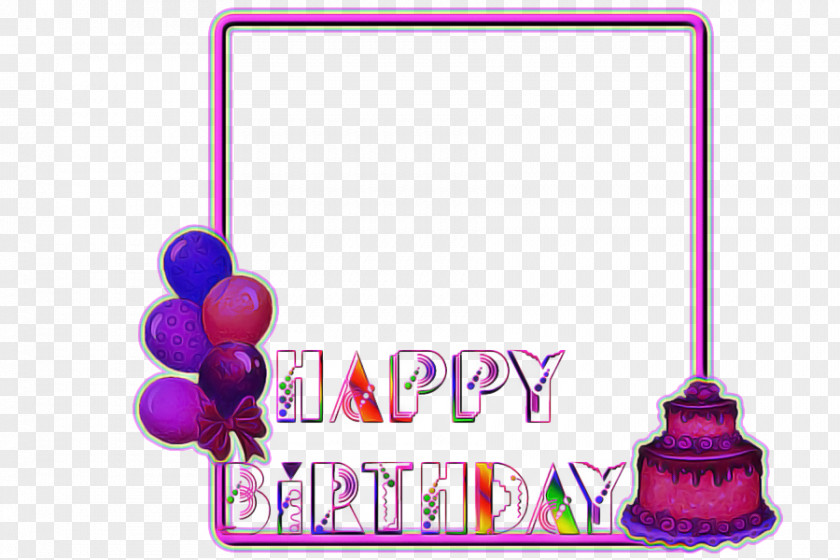 Magenta Birthday Candle Happy Frames PNG