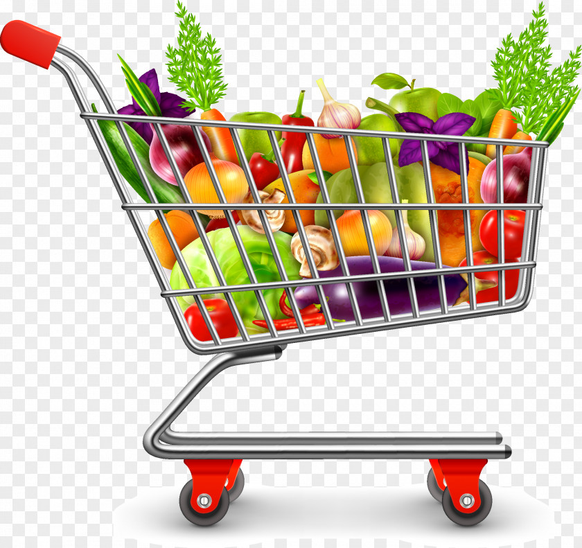 Supermarket Shopping Cart Icon PNG