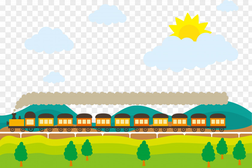 Driving The Train Vector Rail Transport Adobe Illustrator PNG