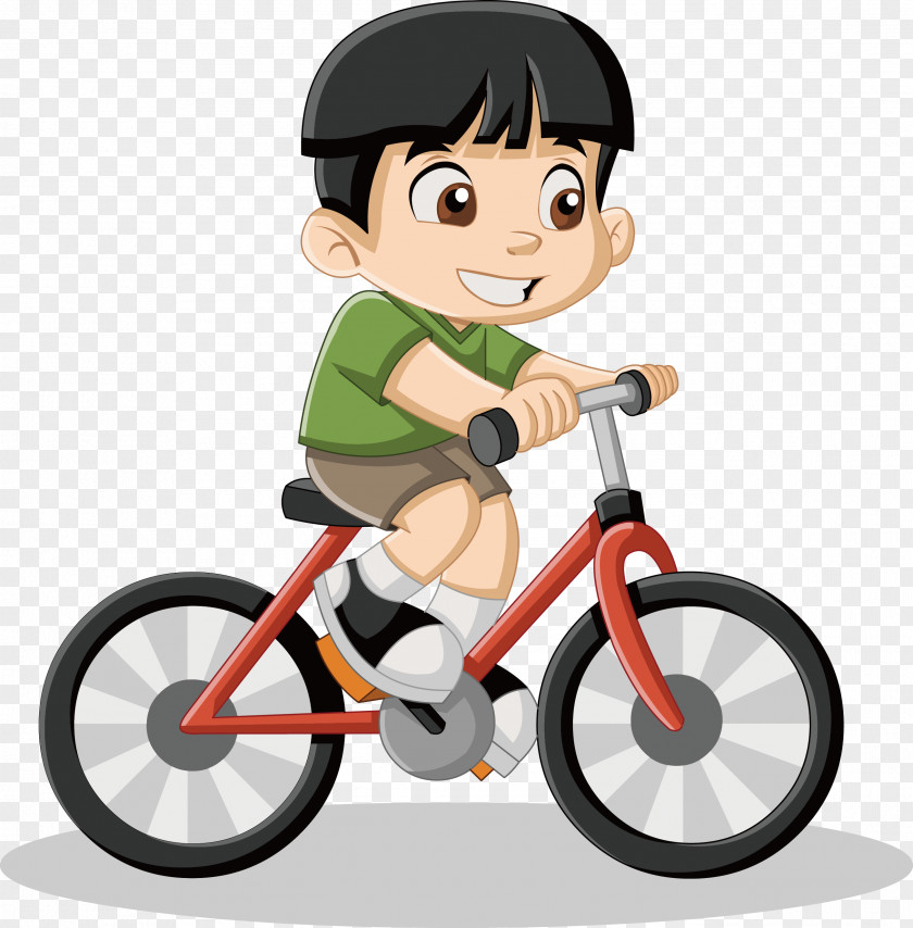 Little Boy Riding A Bike Vector Royalty-free Cartoon Drawing Illustration PNG