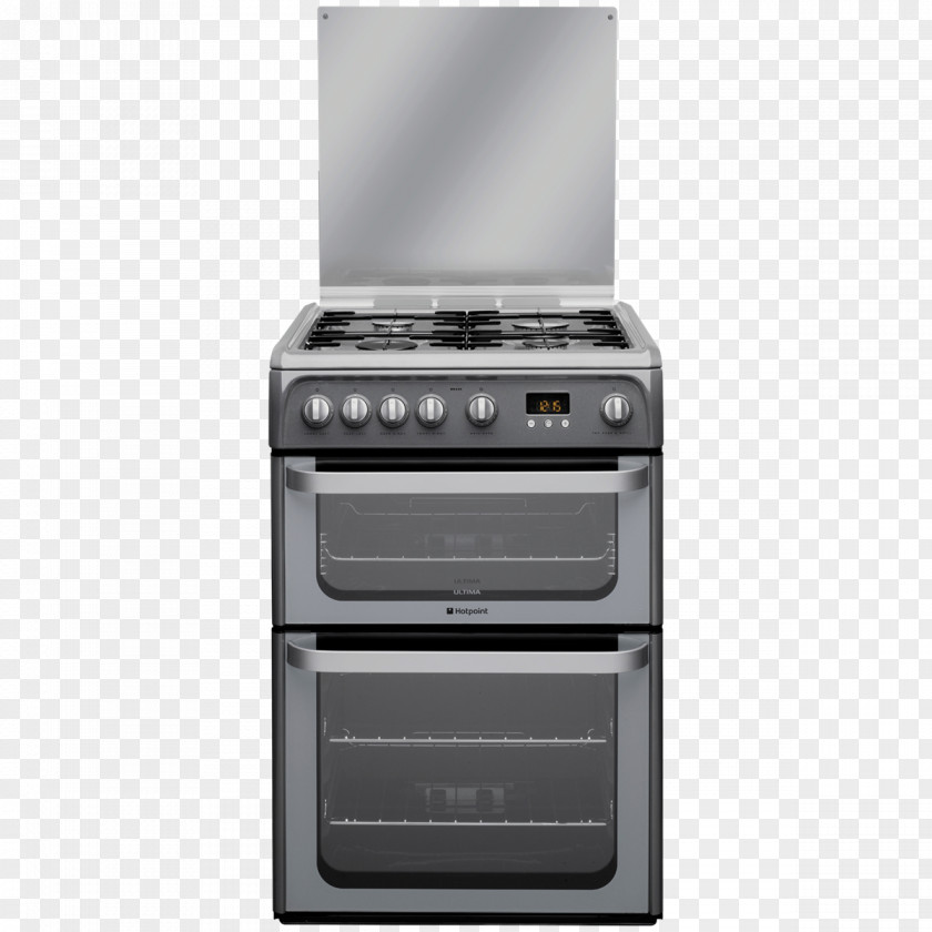 Oven Gas Stove Hotpoint Ultima HUG61 HUD61GS Dual Fuel Cooker PNG