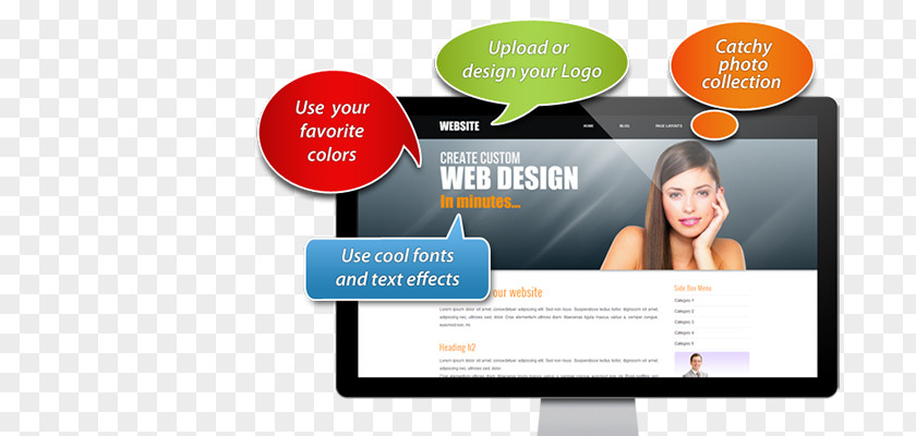 Beautiful Web Templates Responsive Design Page Online Advertising PNG