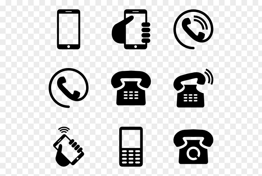 Line Art Text Icon Telephone PNG