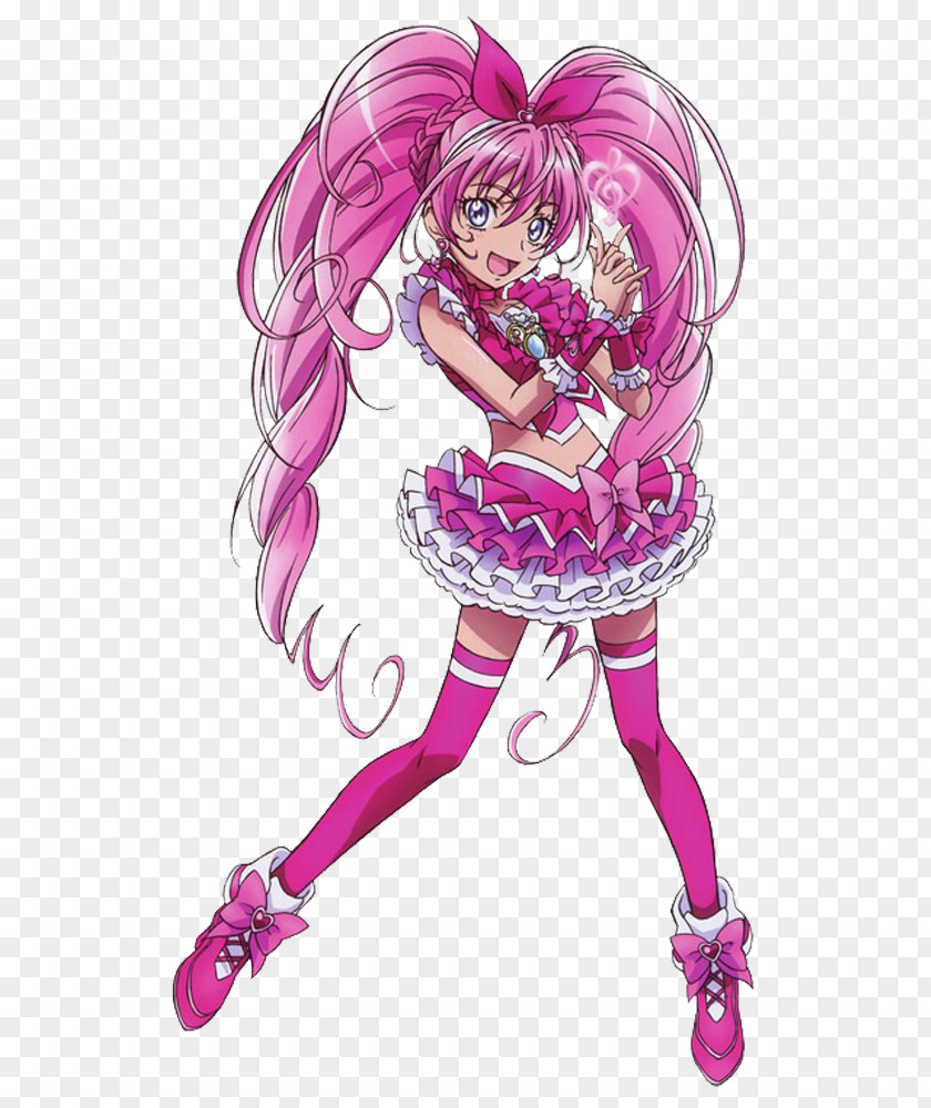 Pink Glitter Hibiki Hojo Rin Natsuki Reika Aoki Pretty Cure All Stars PNG