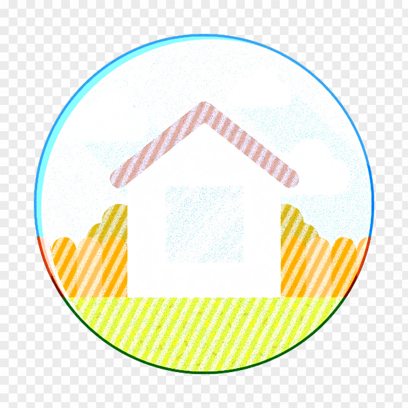 Sticker Label Building Icon Estate Home PNG