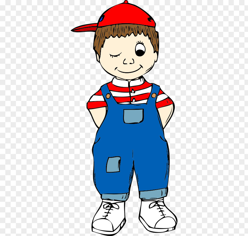 Cartoon Wink Boy Child Clip Art PNG