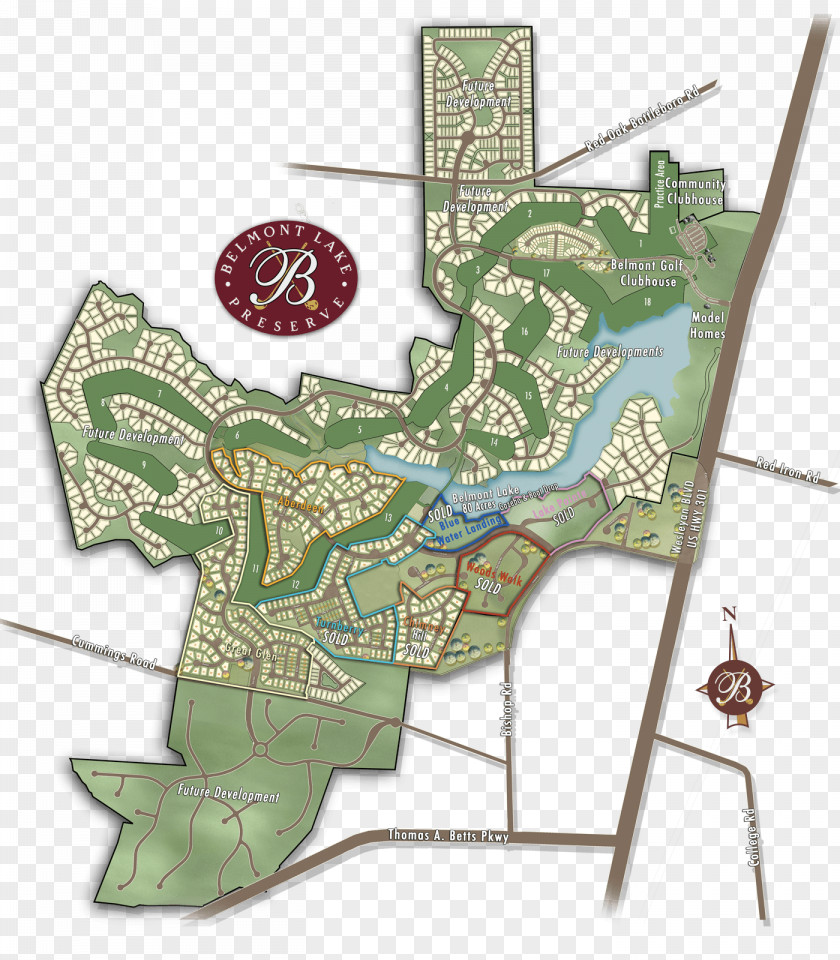 Base Map BELMONT LAKE PRESERVE Custom Home House Building PNG