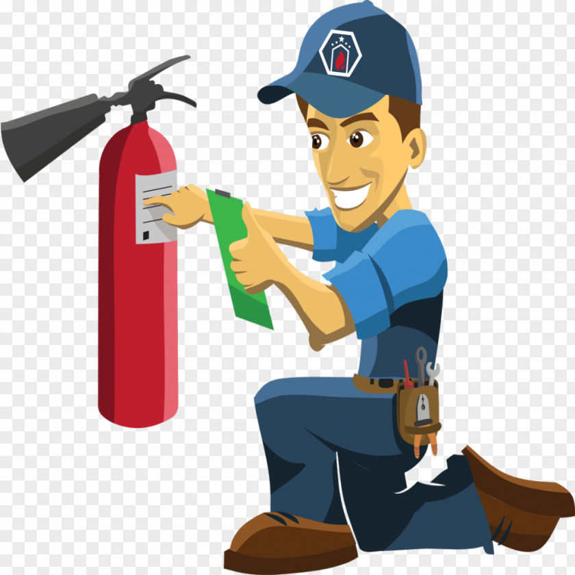 Character Black And White Fire Extinguishers Sprinkler System Alarm Safety Clip Art PNG