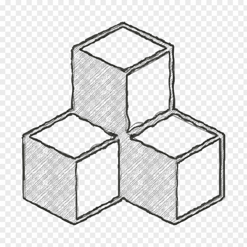 Cubes In Stack With Shadow Icon Iconographicons Cube PNG